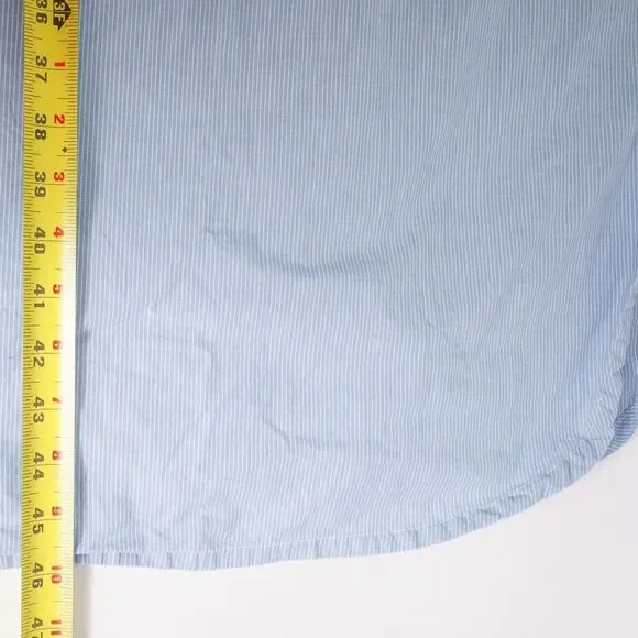 Polo Ralph Lauren Sleep Shirt Men's Large Blue Striped Pullover Long Sleeve - Picture 10 of 10